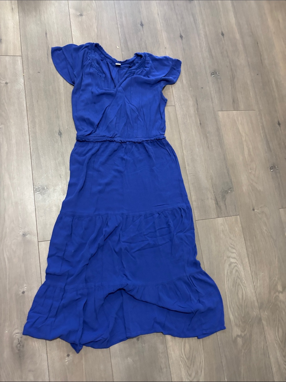 Old Navy Cobalt Blue Tiered Maxi Dress